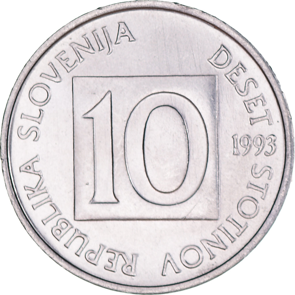 Coin, Slovenia, 10 Stotinov, 1993, MS(64), Aluminum, KM:7