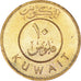 Moneda, Kuwait, Jabir Ibn Ahmad, 10 Fils, 1995/AH1415, SC+, Níquel - latón