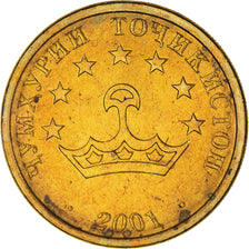 Coin, Tajikistan, 25 Drams, 2001, St. Petersburg, MS(64), Brass, KM:5.1