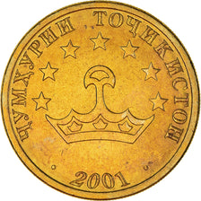 Monnaie, Tadjikistan, 50 Drams, 2001, St. Petersburg, SPL+, Laiton, KM:6.1