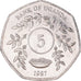 Moneta, Uganda, 5 Shillings, 1987, MS(64), Nickel platerowany stalą, KM:29