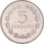 Moeda, El Salvador, 5 Centavos, 1991, British Royal Mint, MS(63), Aço Revestido