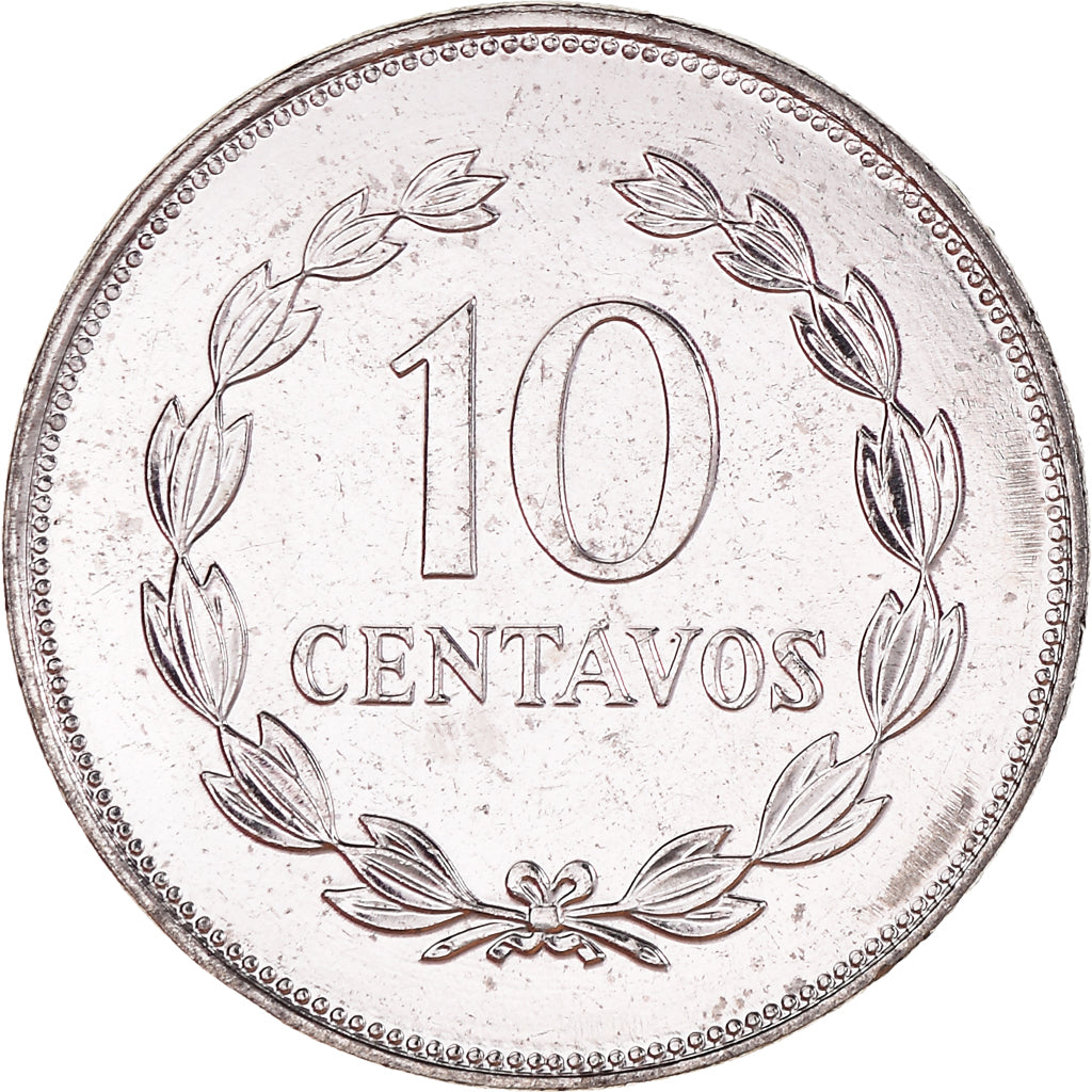 Coin, El Salvador, 10 Centavos, 1993, MS(64), Nickel Clad Steel, KM:155a