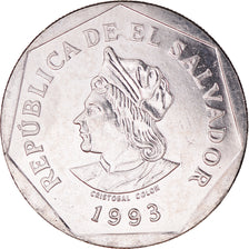 Coin, El Salvador, Colon, 1993, MS(63), Nickel Clad Steel, KM:156b