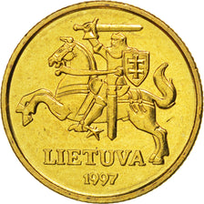 LITHUANIA, 20 Centu, 1997, KM #107, MS(63), Nickel-Brass, 20.5, 4.80
