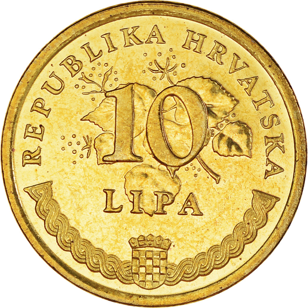 Coin, Croatia, 10 Lipa, 1999, MS(63), Brass plated steel, KM:6