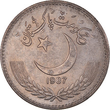 Moneta, Pakistan, Rupee, 1987, SPL, Rame-nichel, KM:57.2