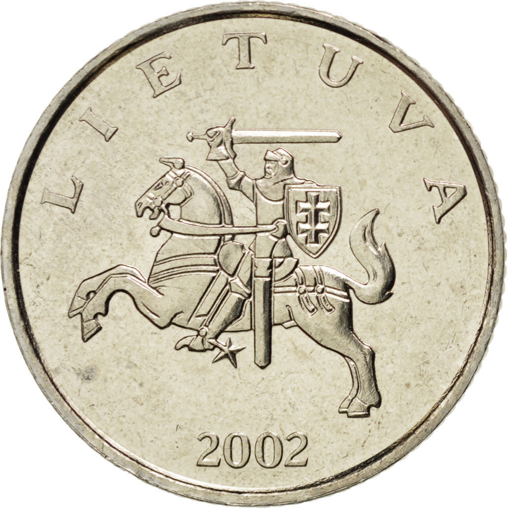 LITHUANIA, Litas, 2002, KM #111, MS(63), Copper-Nickel, 22.3, 6.20