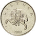 LITHUANIA, Litas, 2002, KM #111, MS(63), Copper-Nickel, 22.3, 6.20