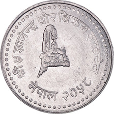 Monnaie, Népal, SHAH DYNASTY, Gyanendra Bir Bikram, 25 Paisa, Kathmandu, SPL