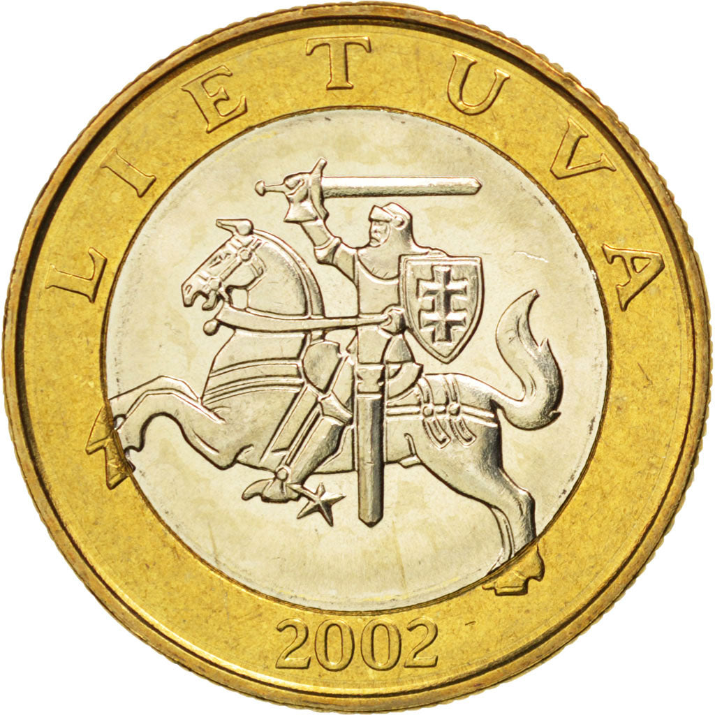 Coin, Lithuania, 2 Litai, 2002, MS(63), Bi-Metallic, KM:112