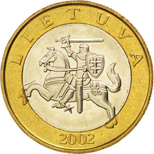 Coin, Lithuania, 2 Litai, 2002, MS(63), Bi-Metallic, KM:112