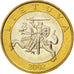 Coin, Lithuania, 2 Litai, 2002, MS(63), Bi-Metallic, KM:112