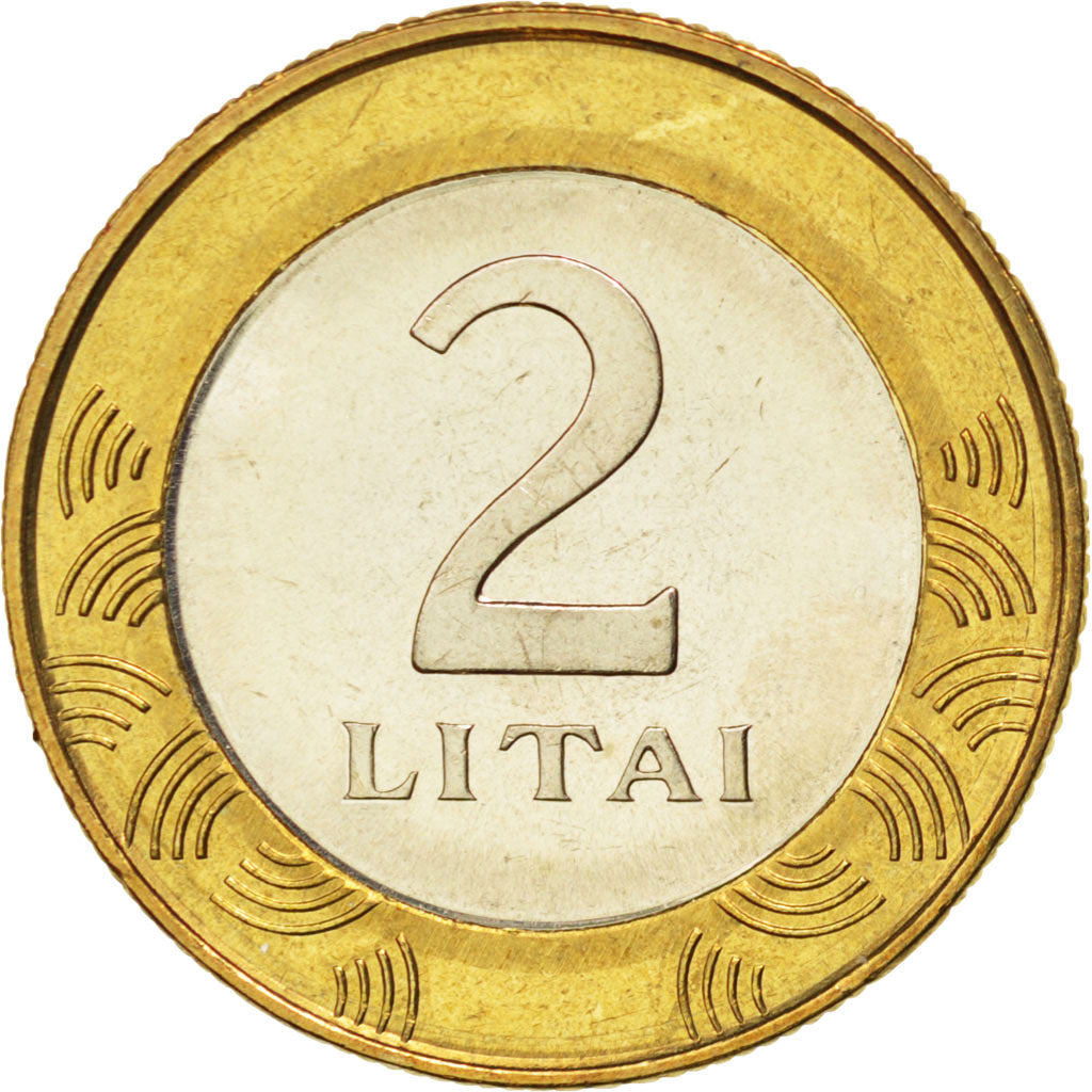 Coin, Lithuania, 2 Litai, 2002, MS(63), Bi-Metallic, KM:112
