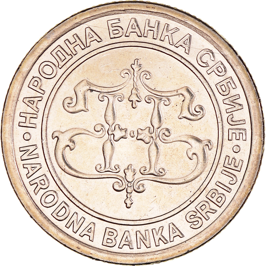 Coin, Serbia, 5 Dinara, 2003, MS(63), Copper-Nickel-Zinc, KM:36