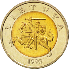 LITHUANIA, 5 Litai, 1998, KM #113, MS(63), Bi-Metallic, 27.5, 10.26