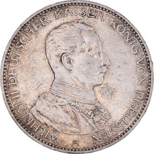 Coin, German States, PRUSSIA, Wilhelm II, 3 Mark, 1914, Berlin, Cleaned