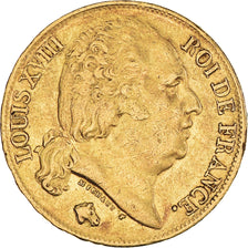 Monnaie, France, Louis XVIII, Louis XVIII, 20 Francs, 1817, Paris, TTB+, Or