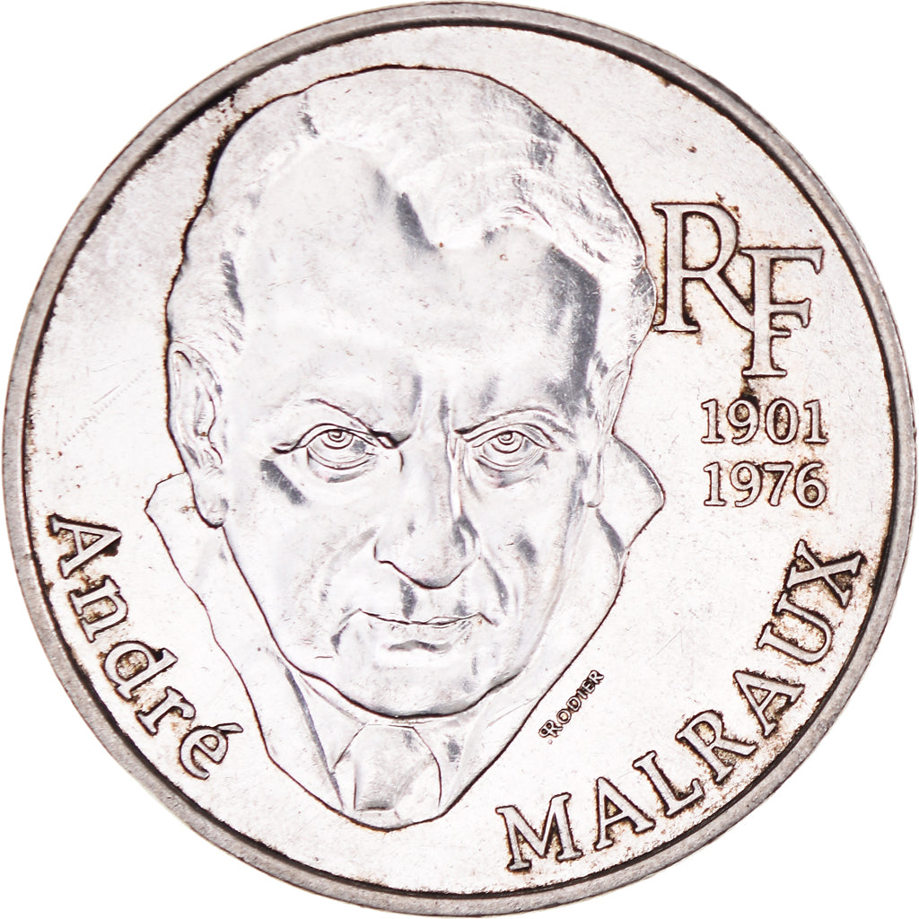 Coin, France, André Malraux, 100 Francs, 1997, EF(40-45), Silver, KM:1188