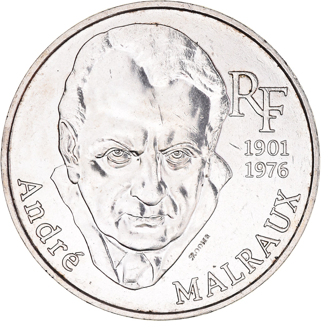 Coin, France, André Malraux, 100 Francs, 1997, EF(40-45), Silver, KM:1188