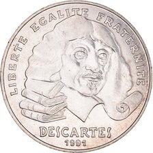 Coin, France, Descartes, 100 Francs, 1991, AU(50-53), Silver, KM:996