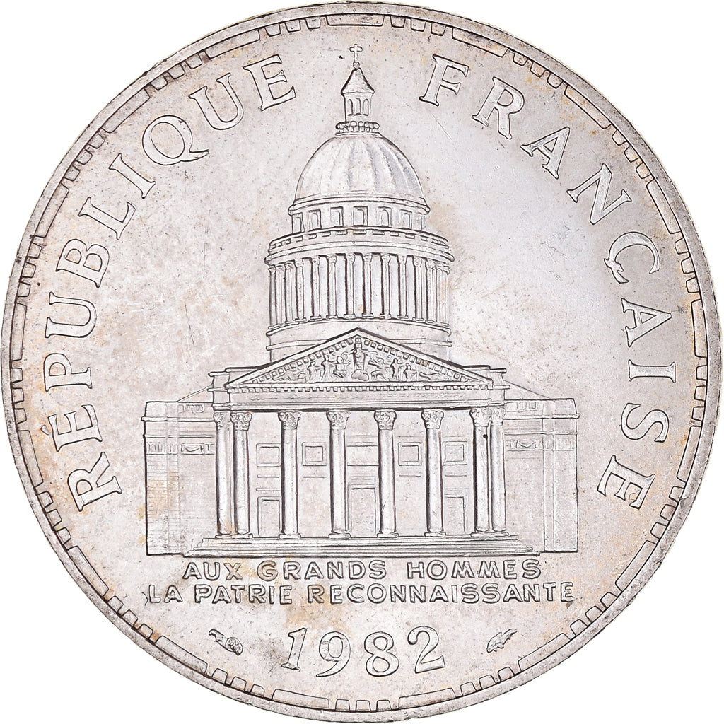 Coin, France, Panthéon, 100 Francs, 1982, Paris, AU(55-58), Silver, KM:951.1