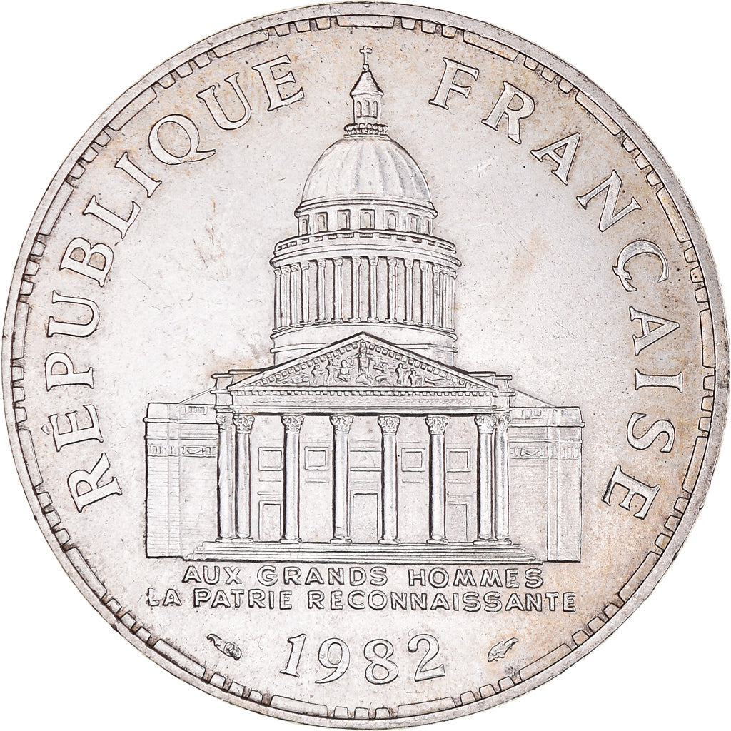Coin, France, Panthéon, 100 Francs, 1982, Paris, AU(55-58), Silver, KM:951.1