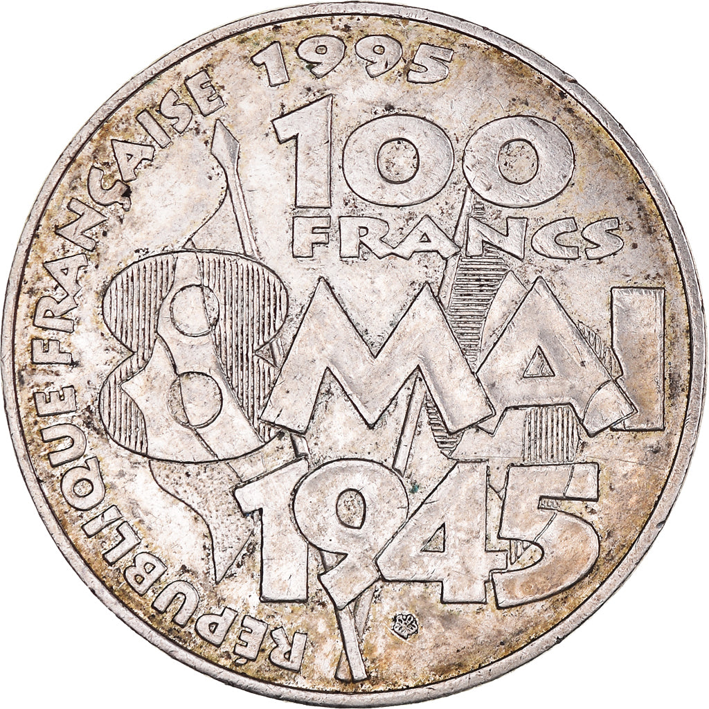 Coin, France, 8 mai 1945, 100 Francs, 1995, EF(40-45), Silver, KM:1116.1