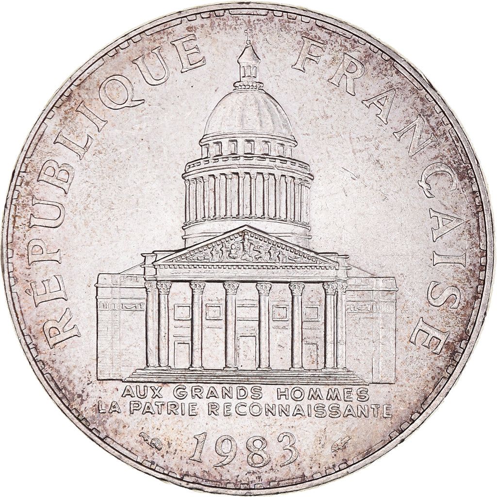 Coin, France, Panthéon, 100 Francs, 1983, Paris, AU(55-58), Silver, KM:951.1