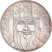 Münze, Frankreich, Charlemagne, 100 Francs, 1990, SS+, Silber, KM:982