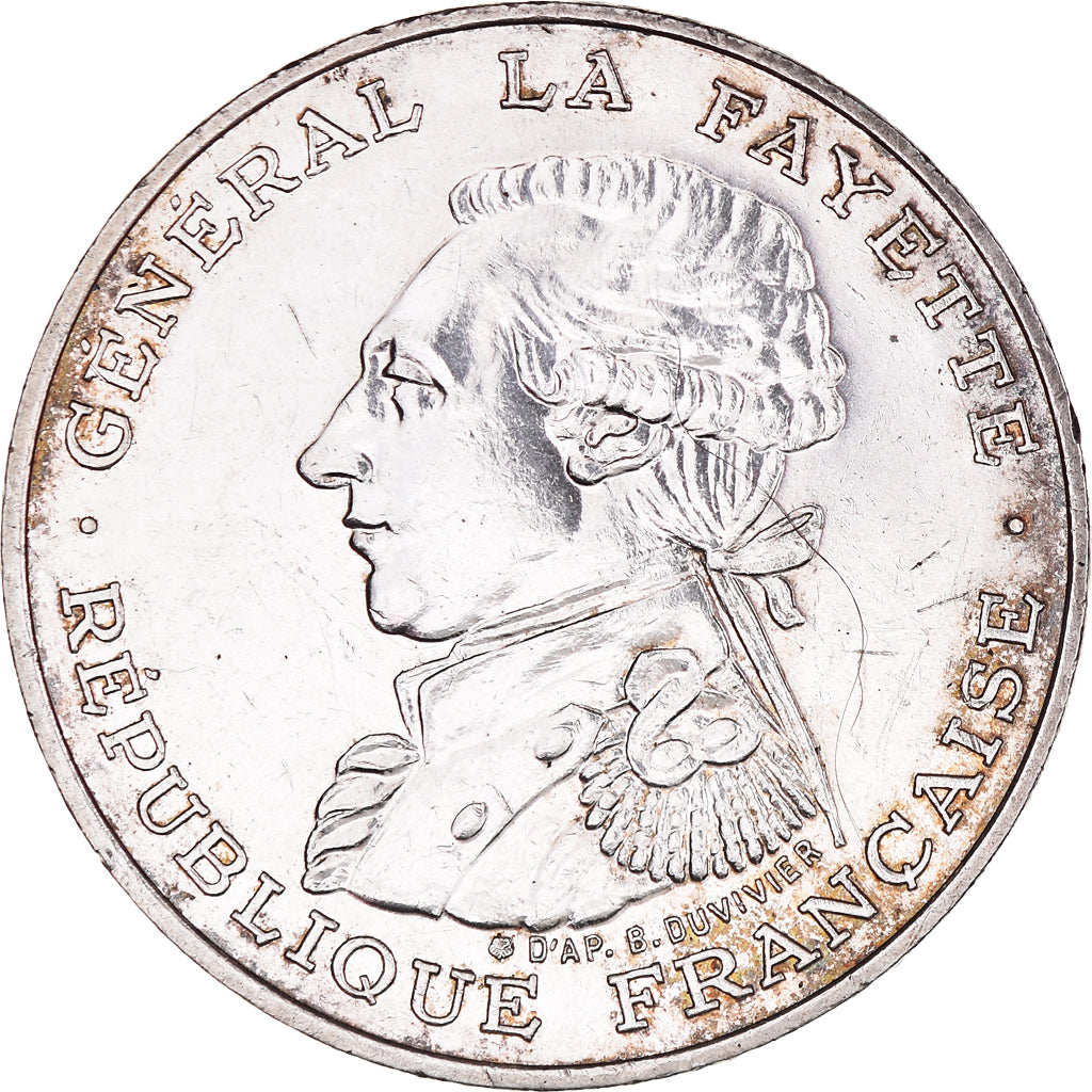 Coin, France, Lafayette, 100 Francs, 1987, EF(40-45), Silver, KM:962
