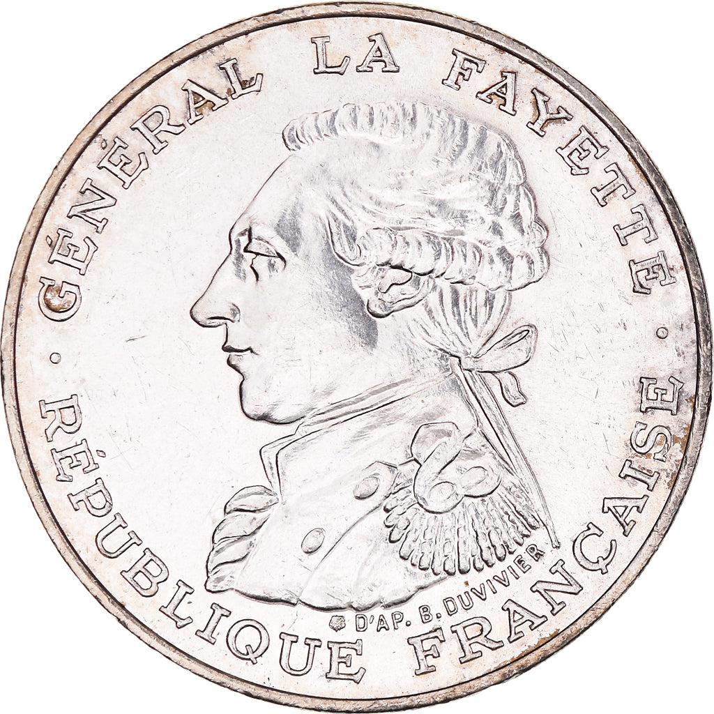 Coin, France, Lafayette, 100 Francs, 1987, AU(50-53), Silver, KM:962