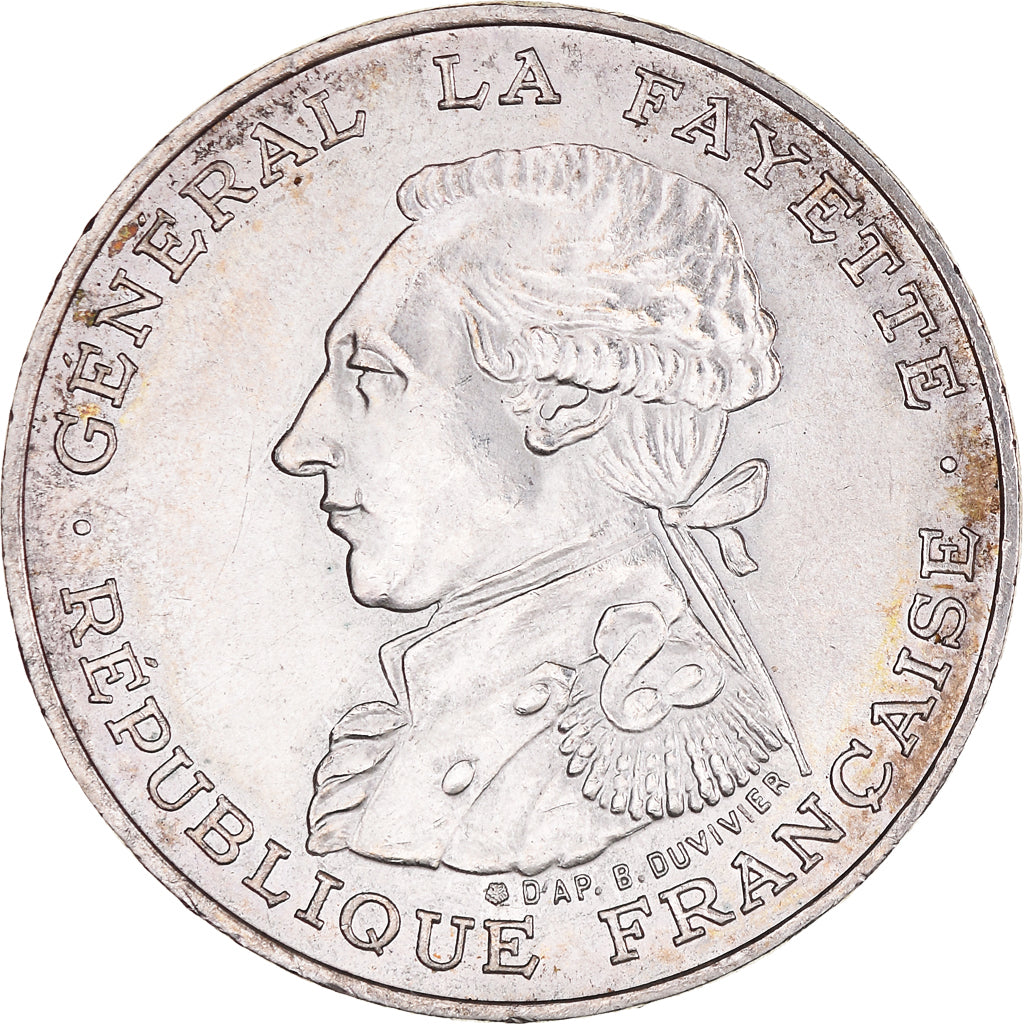 Coin, France, Lafayette, 100 Francs, 1987, AU(55-58), Silver, KM:962