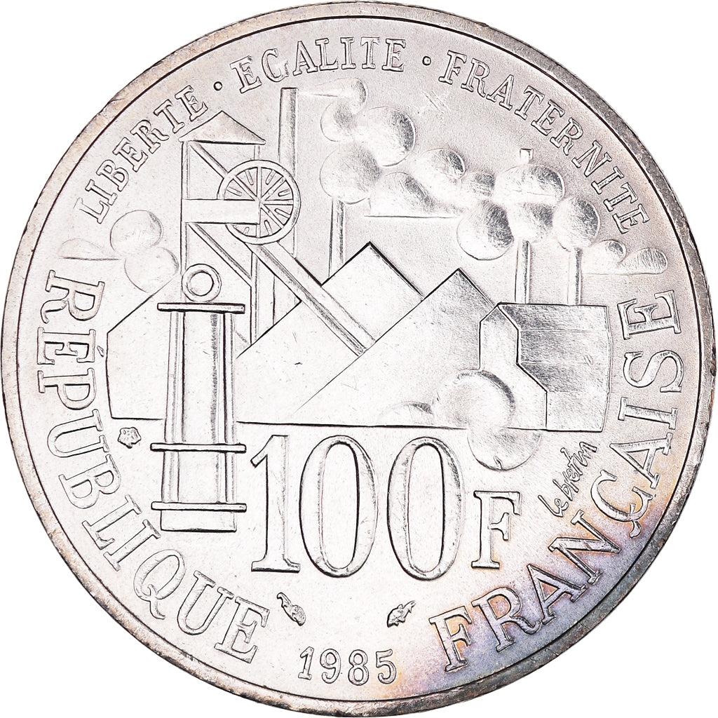 Moneta, Francia, Germinal, 100 Francs, 1985, Paris, SPL-, Argento, KM:957