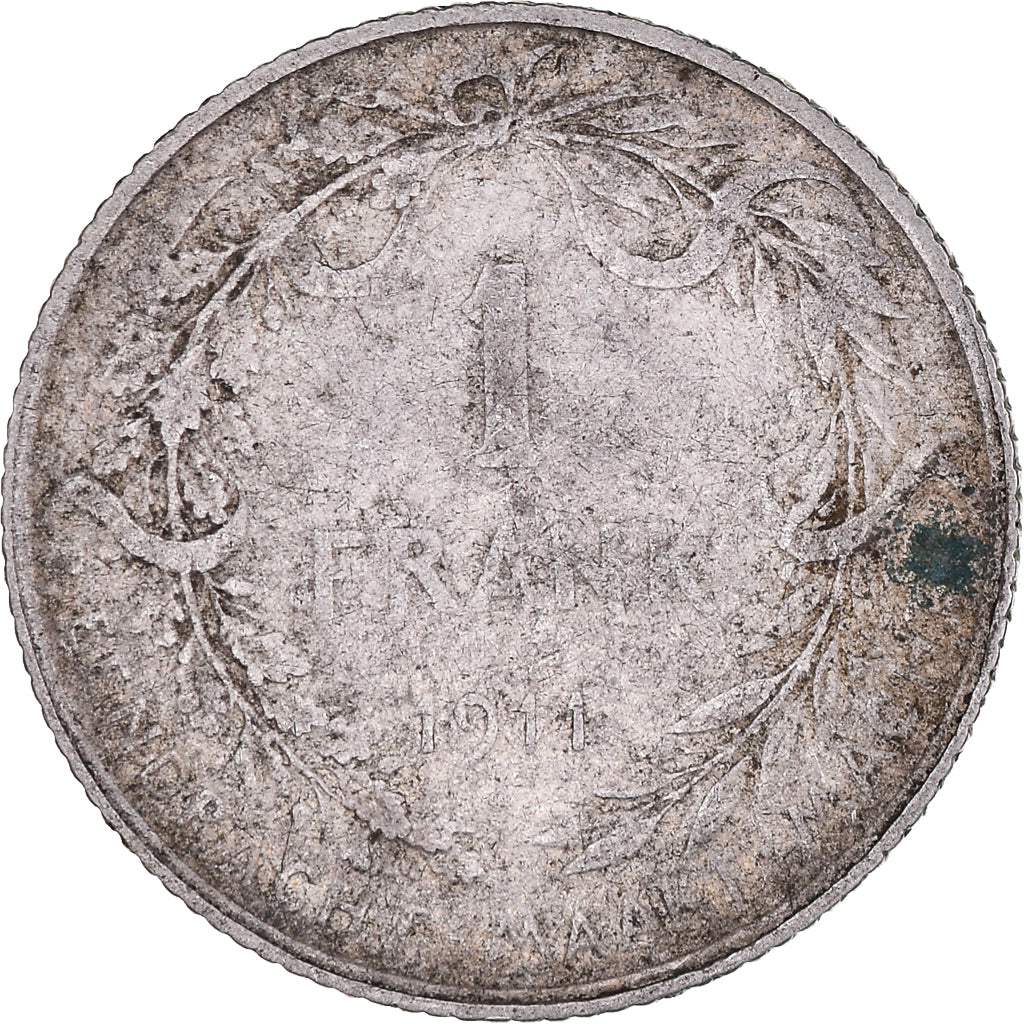 Coin, Belgium, Franc, 1911, VF(20-25), Silver, KM:72