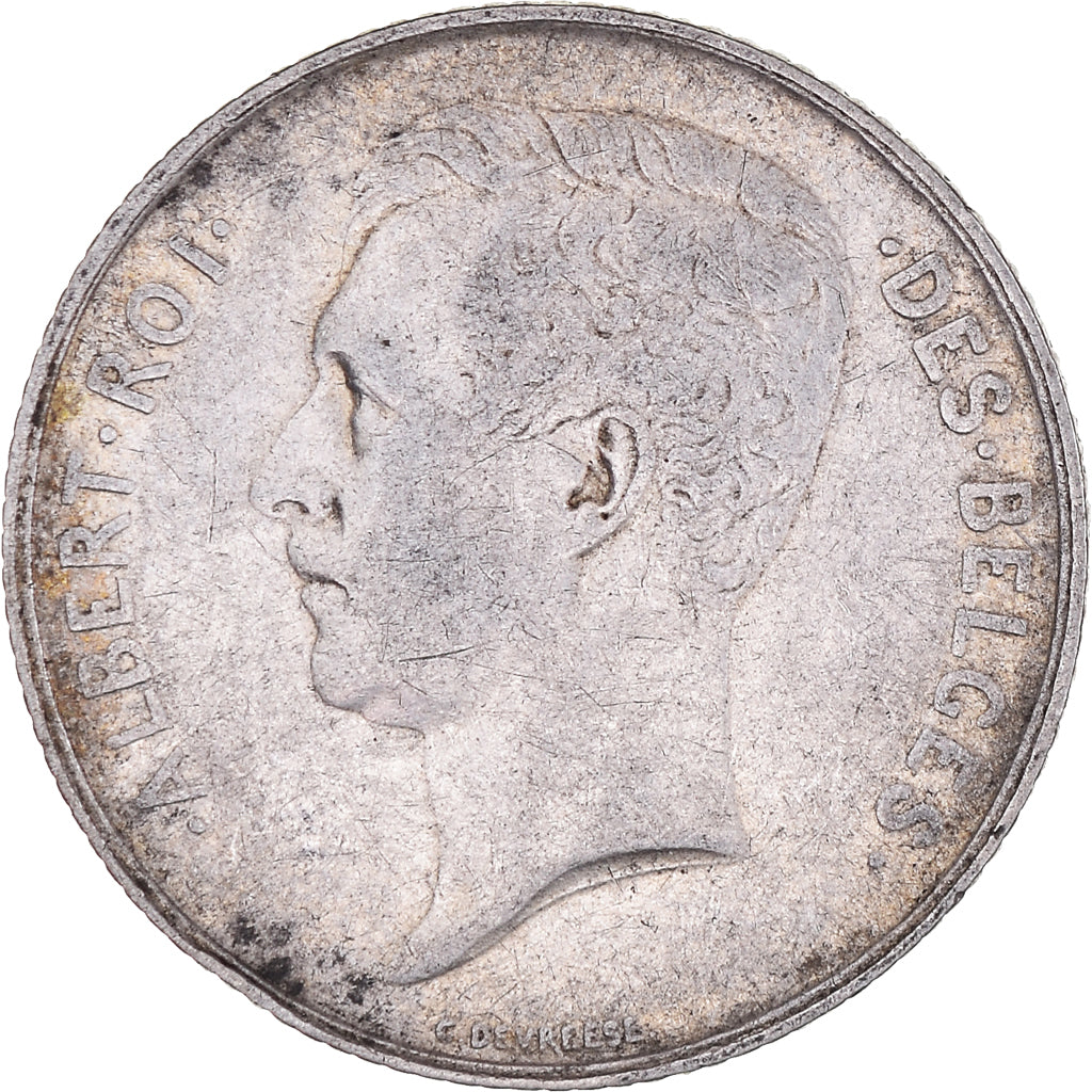 Coin, Belgium, Albert I, Franc, 1913, EF(40-45), Silver, KM:72