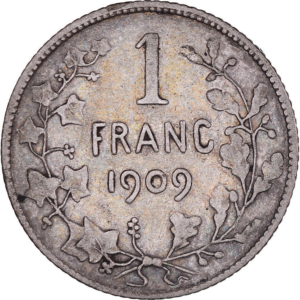 Coin, Belgium, Franc, 1909, VF(20-25), Silver, KM:56.1