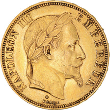 Coin, France, Napoleon III, Napoléon III, 50 Francs, 1866, Paris, AU(55-58)