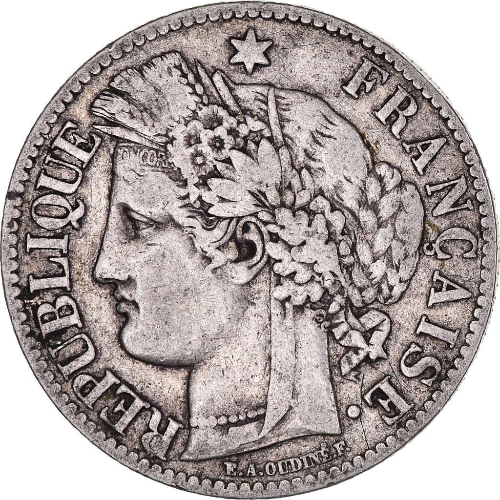Coin, France, Cérès, 2 Francs, 1887, Paris, VF(30-35), Silver, KM:817.1