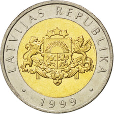 LATVIA, 2 Lati, 1999, KM #38, MS(63), Bi-Metallic, 26.3, 9.50