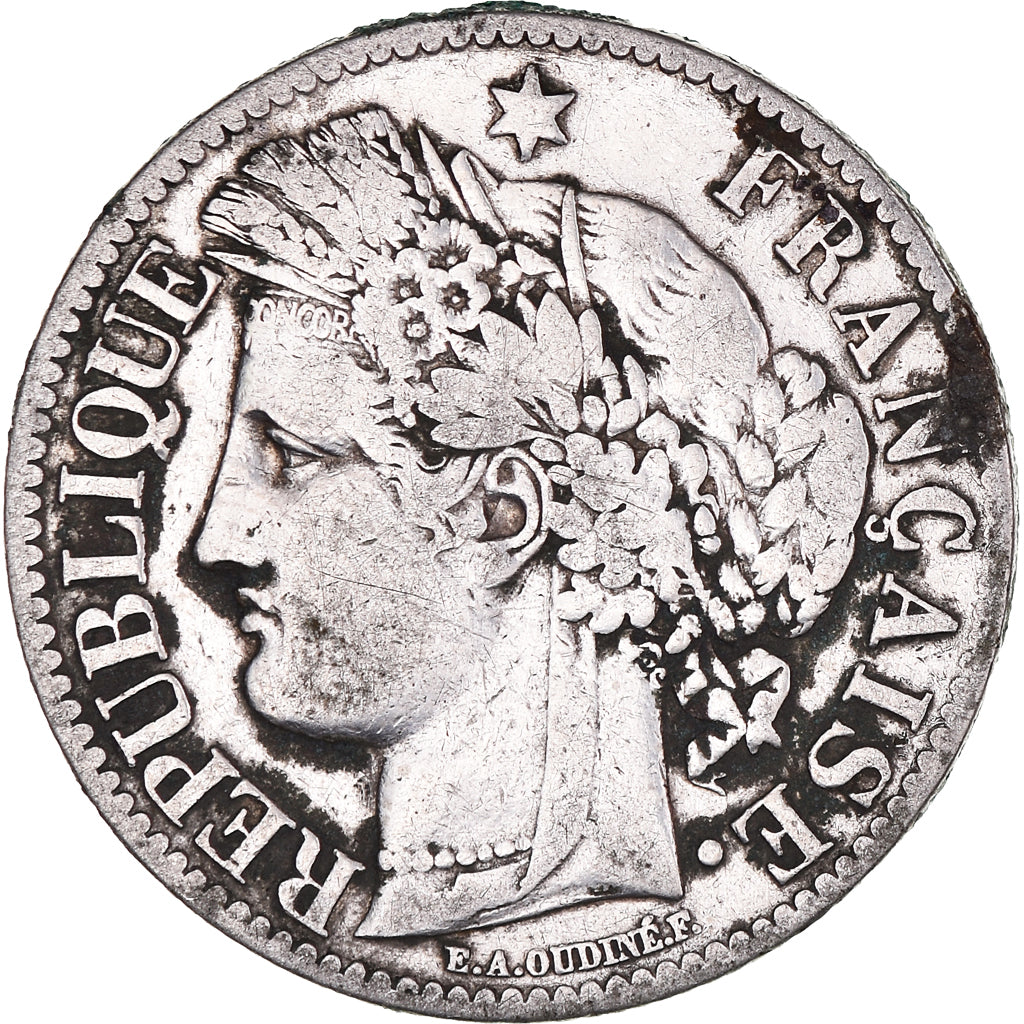Coin, France, Cérès, 2 Francs, 1887, Paris, VF(30-35), Silver, KM:817.1