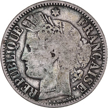 Monnaie, France, Cérès, 2 Francs, 1871, Bordeaux, B, Argent, Gadoury:529
