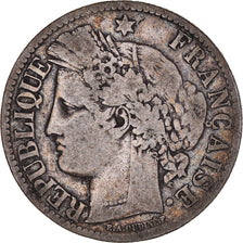 Munten, Frankrijk, Cérès, 2 Francs, 1871, Paris, ZG+, Zilver, KM:817.1