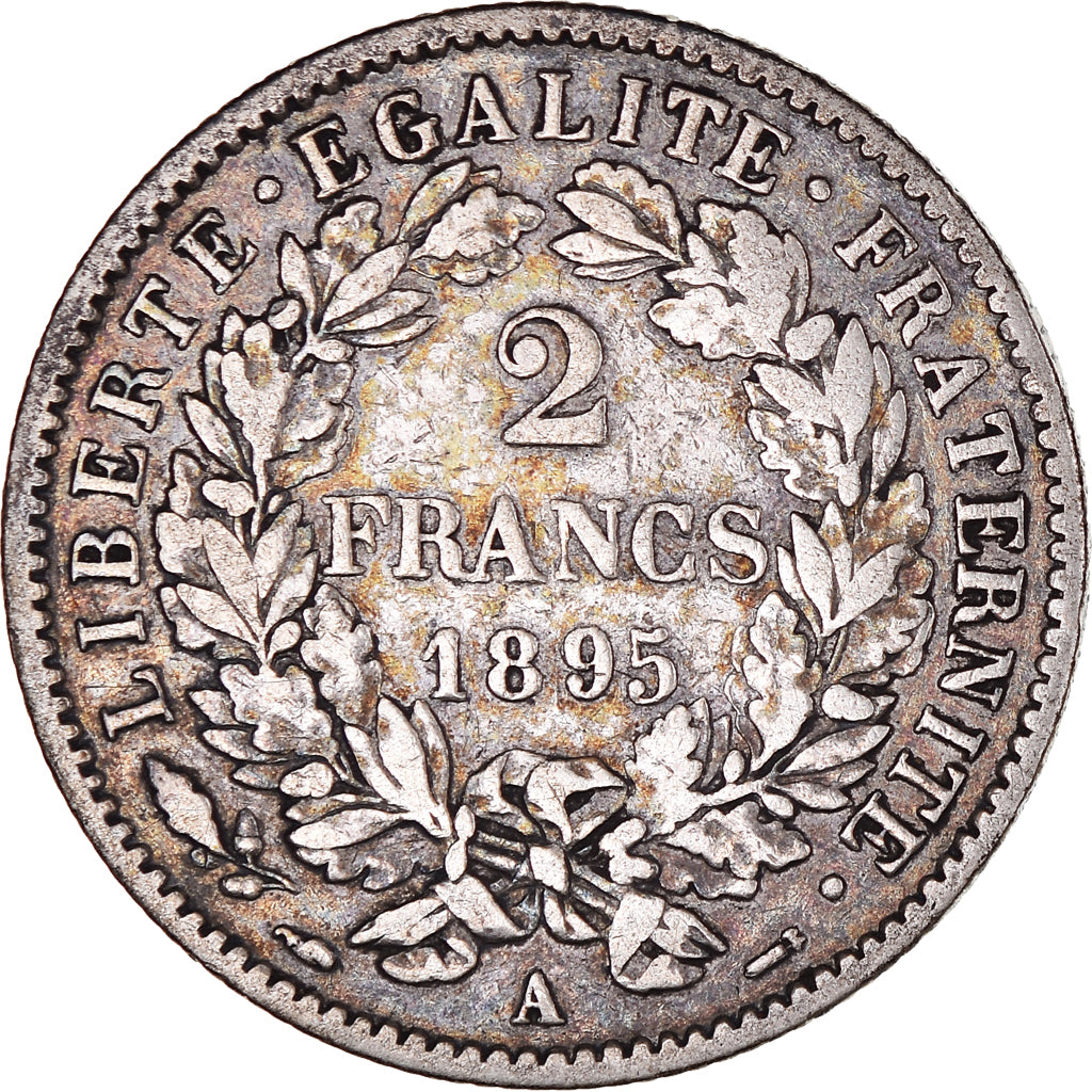 Coin, France, Cérès, 2 Francs, 1895, Paris, EF(40-45), Silver, KM:817.1