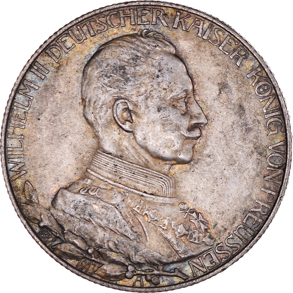 Münze, Deutsch Staaten, PRUSSIA, Wilhelm II, 2 Mark, 1913, Berlin, VZ, Silber