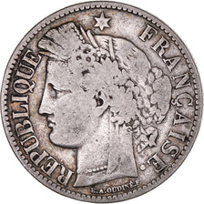 Munten, Frankrijk, Cérès, 2 Francs, 1870, Bordeaux, ZG+, Zilver, KM:816.2