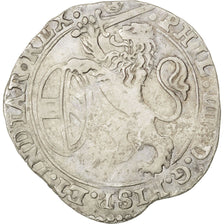 SPANISH NETHERLANDS, Escalin, 1641, Luxembourg, KM #13, AU(50-53), Silver, 4.90
