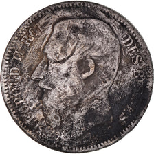 Coin, Belgium, Leopold II, 2 Francs, 2 Frank, 1867, VG(8-10), Silver, KM:30.1