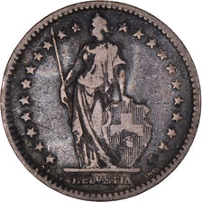 Coin, Switzerland, 2 Francs, 1878, Bern, VF(30-35), Silver, KM:21