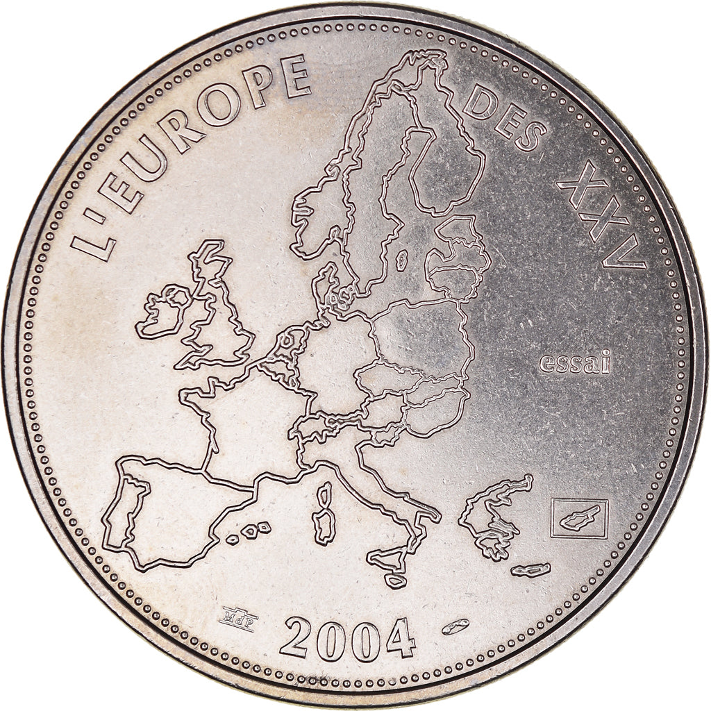 France, Medal, L'Europe des XXV, Essai, 2004, MDP, MS(63), Copper-nickel